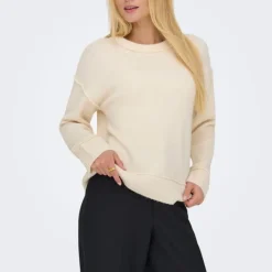 Pull épuré maille hazel col rond Femme Femme Pull, Gilet, Sweat