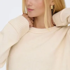 Pull épuré maille hazel col rond Femme Femme Pull, Gilet, Sweat