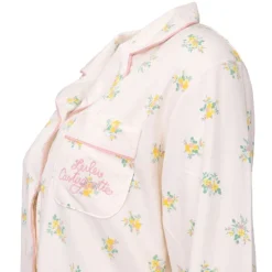 Hot Pyjama fleuri poche brodée Femme Femme Lingerie De Nuit