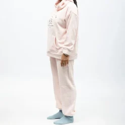 Discount Pyjama polaire à capuche avec broderie Femme Femme Lingerie De Nuit