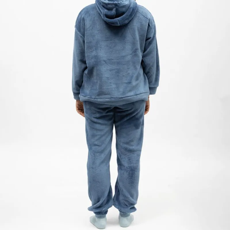 Outlet Pyjama polaire à capuche avec broderie Femme Femme Lingerie De Nuit