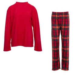 Hot Pyjama polaire motif tartan Femme Femme Lingerie De Nuit