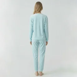 Outlet Pyjama velours logo 27163 Femme Femme Lingerie De Nuit