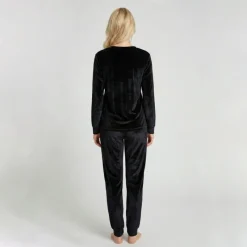 Best Pyjama velours logo 27163 Femme Femme Lingerie De Nuit