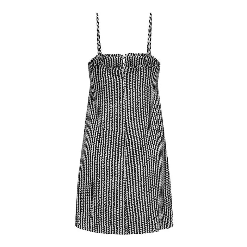 Clearance Robe à fines bretelles ajustée à motif Femme Femme Jupe, Robe