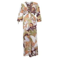 Hot Robe à fleurs bahia décolleté dos nu Femme Femme Jupe, Robe