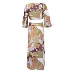 Hot Robe à fleurs bahia décolleté dos nu Femme Femme Jupe, Robe