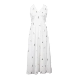 Hot Robe aji coton dos nu à strass bijoux Femme Femme Jupe, Robe