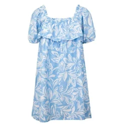 Robe bicolore courte col élastique bleu Rociel manches courtes Femme Femme Jupe, Robe