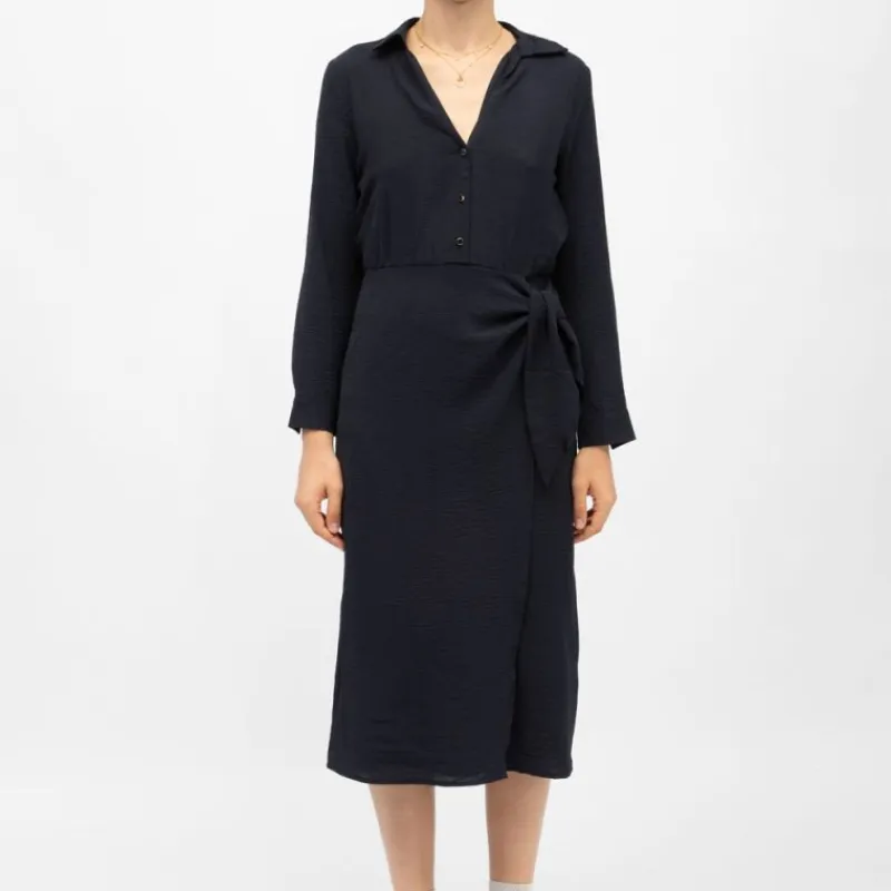 Sale Robe bleu marine rheda col V Femme Femme Jupe, Robe
