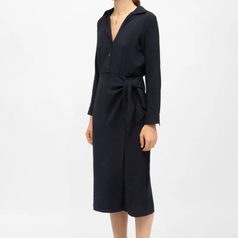 Sale Robe bleu marine rheda col V Femme Femme Jupe, Robe