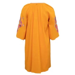 New Robe caftan manches 3/4 magoo broderie fleurie Femme Femme Jupe, Robe