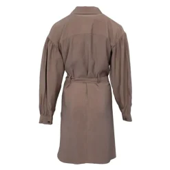 Robe chemise à clips avec ceinture nocciola Femme Femme Jupe, Robe