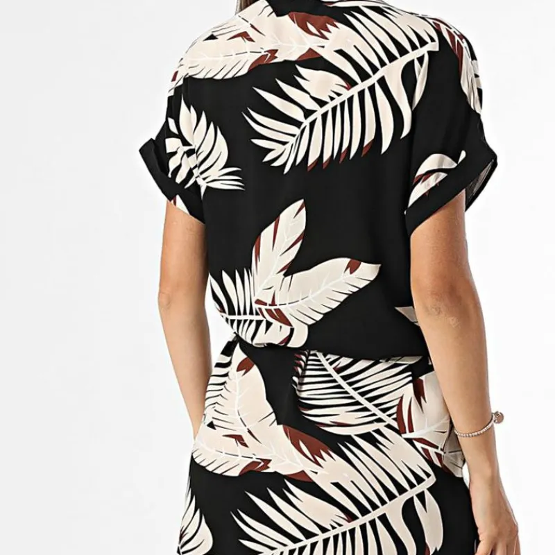 Clearance Robe chemise à fleurs avec boutons Femme Femme Jupe, Robe