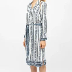 Hot Robe chemise avec ceinture motif frise ramia Femme Femme Jupe, Robe