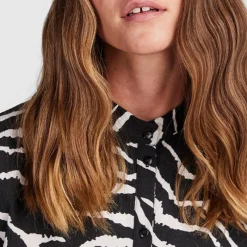 Sale Robe chemise longues imprimé animalier blanc et Femme Femme Jupe, Robe