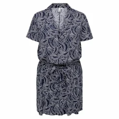 Sale Robe chemise manches courtes cordon boutons Femme Femme Jupe, Robe