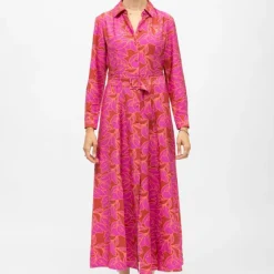 Best Robe chemise marron à fleurs s longue avec ceinture romane Femme Femme Jupe, Robe