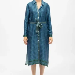 Robe chemise mi longue romy imprimé graphique Femme Femme Jupe, Robe