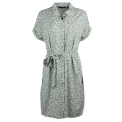 New Robe chemise verte ceinturée à petites fleurs Femme Femme Jupe, Robe