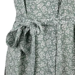 New Robe chemise verte ceinturée à petites fleurs Femme Femme Jupe, Robe
