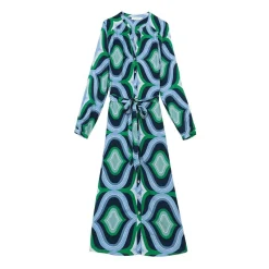 Robe clelie geo retro Femme Femme Jupe, Robe