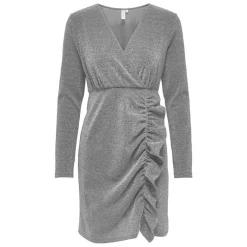 Clearance Robe col V à volant irisée Femme Femme Jupe, Robe