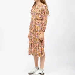 Clearance Robe col V imprimé graphique rena Femme Femme Jupe, Robe