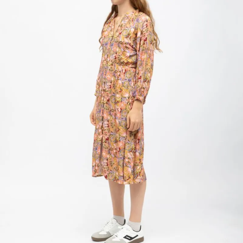 Clearance Robe col V imprimé graphique rena Femme Femme Jupe, Robe