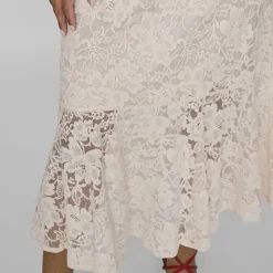 Hot Robe col v longue Nalina 3/4 Rosewater Femme Femme Jupe, Robe