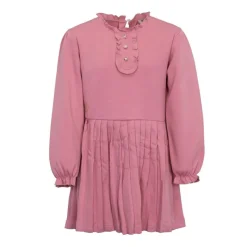 Outlet Robe coton plissée boutons bijoux manches à volants fille Enfant Enfant Jupe, Robe