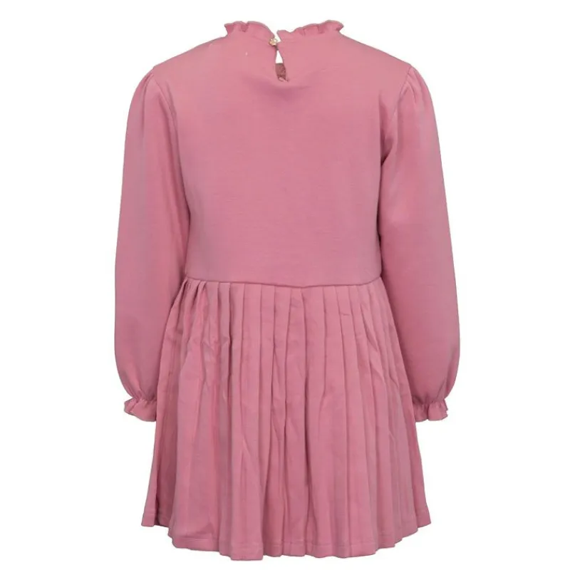 Outlet Robe coton plissée boutons bijoux manches à volants fille Enfant Enfant Jupe, Robe
