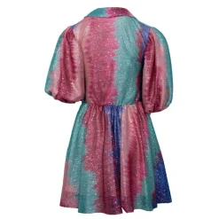 Robe courte coco arc en ciel à paillettes col v Femme Femme Jupe, Robe