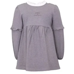 New Robe courte col à volants manches longues fille Enfant Enfant Jupe, Robe