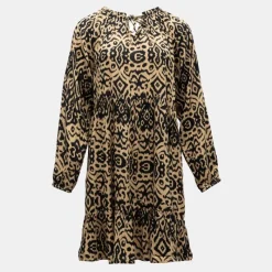 Sale Robe courte imprimée col V à volants Femme Femme Jupe, Robe