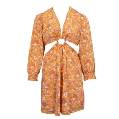 Discount Robe courte marty décolletée fleuri à nouer Femme Femme Jupe, Robe