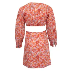 Discount Robe courte marty décolletée fleuri à nouer Femme Femme Jupe, Robe