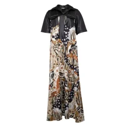 Best Robe Didi longue bi matière imprimé à motifs Femme Femme Jupe, Robe