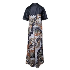 Best Robe Didi longue bi matière imprimé à motifs Femme Femme Jupe, Robe