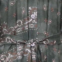 Best Robe Fabuleuse avec boutons argentés imprimé bandana Femme Femme Jupe, Robe