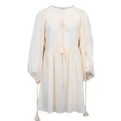 Outlet Robe hita manches longues à nouer couleur clair Femme Femme Jupe, Robe