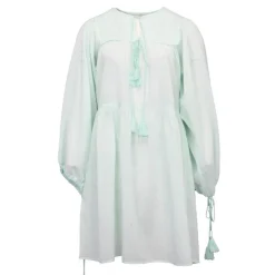 Clearance Robe hita manches longues à nouer couleur clair Femme Femme Jupe, Robe