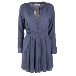 Sale Robe juana manches longues ajustée avec liseré doré Femme Femme Jupe, Robe