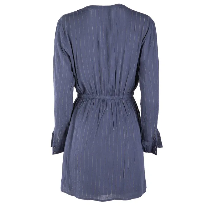 Sale Robe juana manches longues ajustée avec liseré doré Femme Femme Jupe, Robe