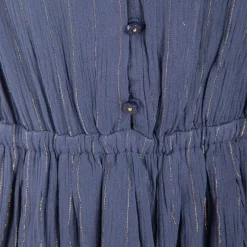 Sale Robe juana manches longues ajustée avec liseré doré Femme Femme Jupe, Robe