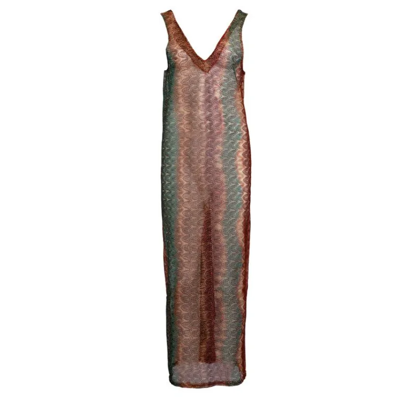 New Robe laly transparente col v plongeant Femme Femme Jupe, Robe