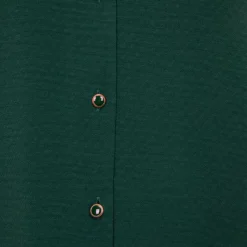 Sale Robe longue à boutons col V manches avec dentelle rouba Femme Femme Jupe, Robe