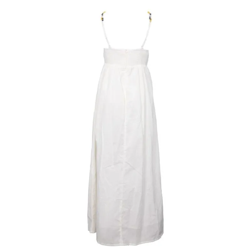 New Robe longue à bretelles avec perles coton Femme Femme Jupe, Robe