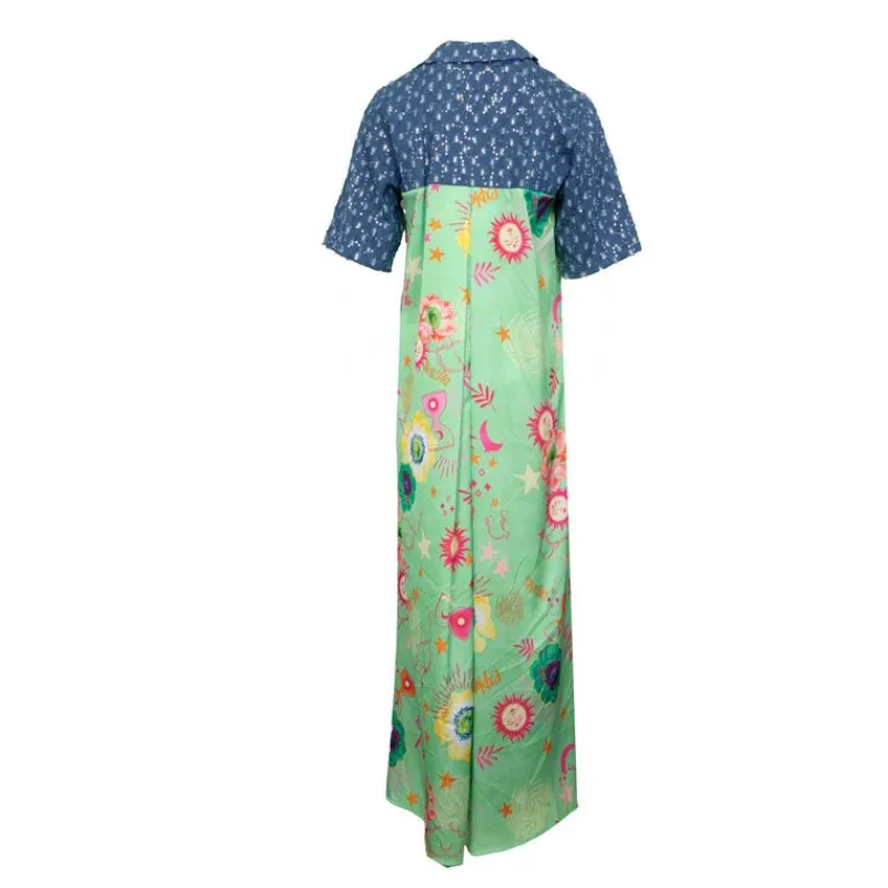 New Robe longue à fleurs didi jean avec pois Femme Femme Jupe, Robe