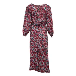 Robe longue blossom fleurie manches longues Femme Femme Jupe, Robe